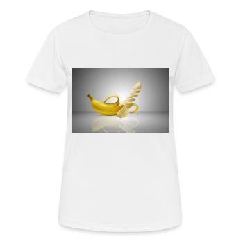 Banane flottante - T-shirt respirant Femme - blanc - Devant - AI Model Female 172 dark (172cm)