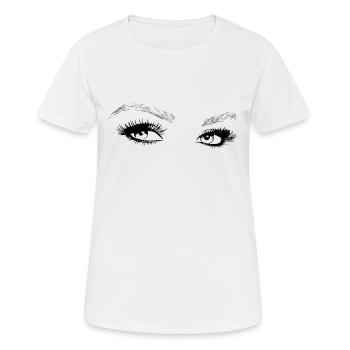 eyes - Women's Breathable T-Shirt - white - Front - AI Model Female 172 dark (172cm)