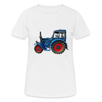 Bulldog - Frauen T-Shirt atmungsaktiv - Weiß - Vorne - AI Model Female 172 dark (172cm)