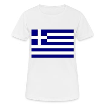 Drapeau de la Grèce - T-shirt respirant Femme - blanc - Devant - AI Model Female 172 dark (172cm)