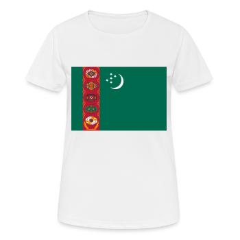 Drapeau du Turkménistan - T-shirt respirant Femme - blanc - Devant - AI Model Female 172 dark (172cm)