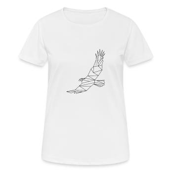 Adler - Frauen T-Shirt atmungsaktiv - Weiß - Vorne - AI Model Female 172 dark (172cm)