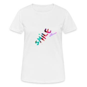 Smile Bunt - T-shirt respirant Femme - blanc - Devant - AI Model Female 172 dark (172cm)