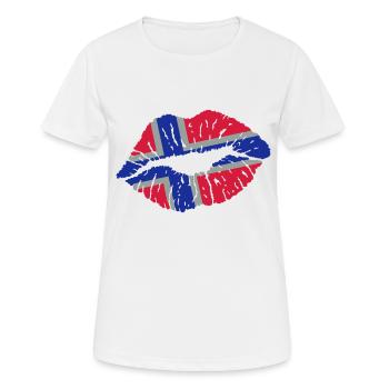 Pout (Norvège, Islande) - T-shirt respirant Femme - blanc - Devant - AI Model Female 172 dark (172cm)