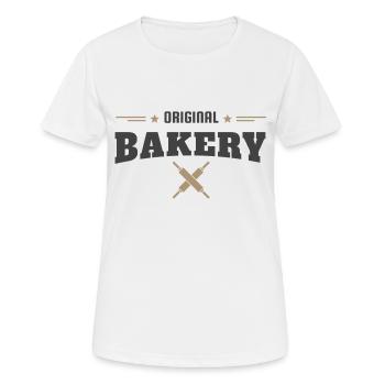 Vintage Bakers Shop Baeckerei Geschenkidee - Frauen T-Shirt atmungsaktiv - Weiß - Vorne - AI Model Female 172 dark (172cm)