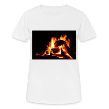 Feu de camp - T-shirt respirant Femme - blanc - Devant - AI Model Female 172 dark (172cm)