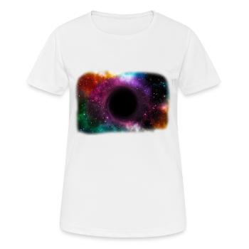 trou noir - T-shirt respirant Femme - blanc - Devant - AI Model Female 172 dark (172cm)