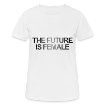 THE FUTURE IS FEMALE - Women's Breathable T-Shirt - white - Front - AI Model Female 172 dark (172cm)