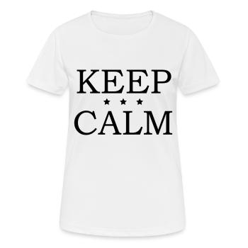 Keep Calm - Women's Breathable T-Shirt - white - Front - AI Model Female 172 dark (172cm)