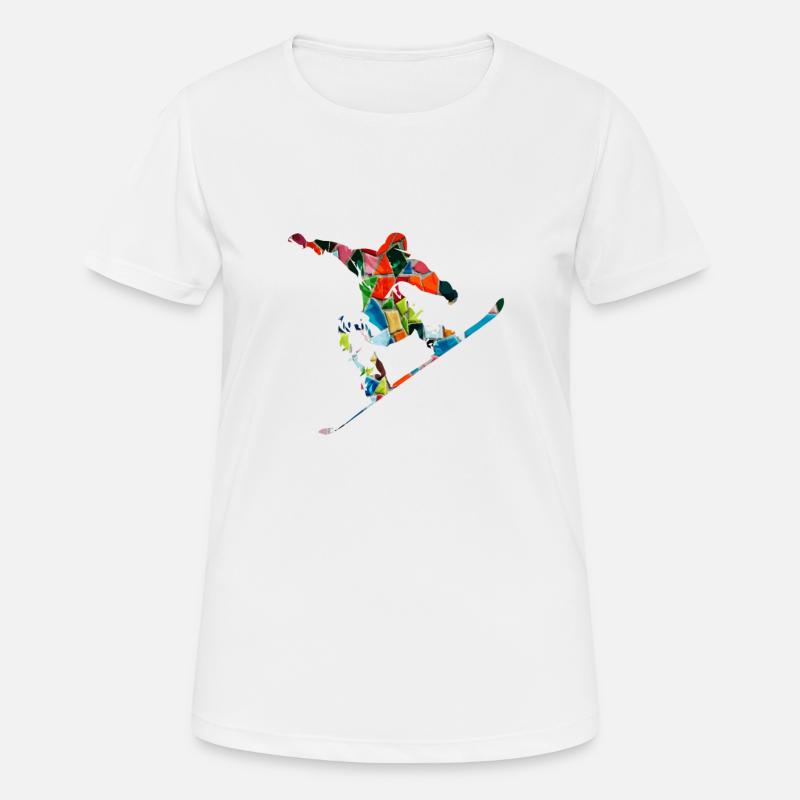 snowboarder - Women's Breathable T-Shirt - white