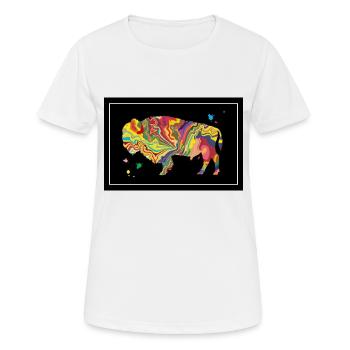 bison - Women's Breathable T-Shirt - white - Front - AI Model Female 172 dark (172cm)