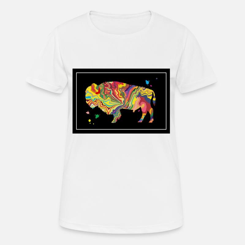 bison - Women's Breathable T-Shirt - white