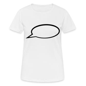 Sprechblase - Frauen T-Shirt atmungsaktiv - Weiß - Vorne - AI Model Female 172 dark (172cm)