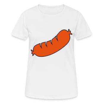 saucisse - T-shirt respirant Femme - blanc - Devant - AI Model Female 172 dark (172cm)