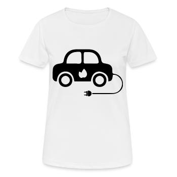 Voiture électrique cadeau de l'électricité pour la mobilité électrique - T-shirt respirant Femme - blanc - Devant - AI Model Female 172 dark (172cm)