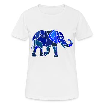 Elefant Mosaik - Frauen T-Shirt atmungsaktiv - Weiß - Vorne - AI Model Female 172 dark (172cm)