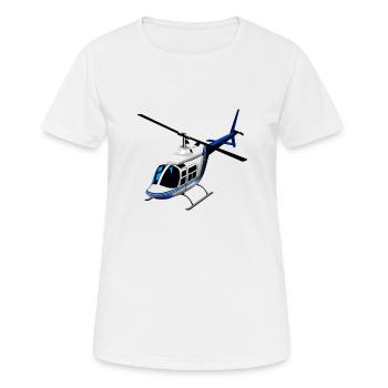 Hubschrauber - Frauen T-Shirt atmungsaktiv - Weiß - Vorne - AI Model Female 172 dark (172cm)