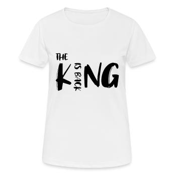 The King is back - Women's Breathable T-Shirt - white - Front - AI Model Female 172 dark (172cm)