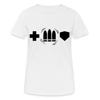 DPS - Frauen T-Shirt atmungsaktiv - Weiß - Vorne - AI Model Female 172 dark (172cm)
