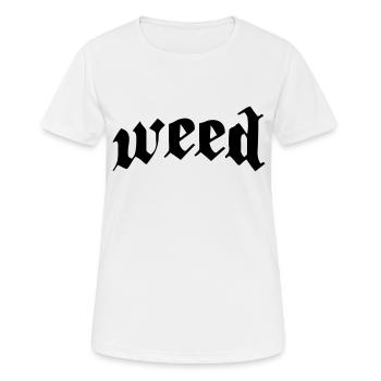 WEED LOGO MARY JANE CANNABIS - T-shirt respirant Femme - blanc - Devant - AI Model Female 172 dark (172cm)