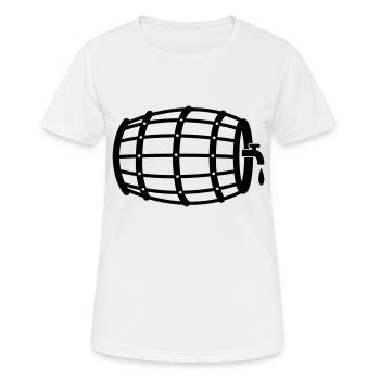 Bier Fass - Women's Breathable T-Shirt - white - Front - AI Model Female 172 dark (172cm)