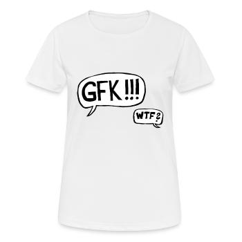 Gewaltfreie Kommunikation - What the fuck? - Frauen T-Shirt atmungsaktiv - Weiß - Vorne - AI Model Female 172 dark (172cm)