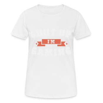 Gaming Gamer - Frauen T-Shirt atmungsaktiv - Weiß - Vorne - AI Model Female 172 dark (172cm)