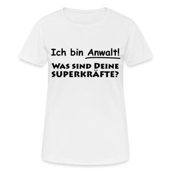 ich bin anwalt - Frauen T-Shirt atmungsaktiv - Weiß - Vorne - AI Model Female 172 dark (172cm)