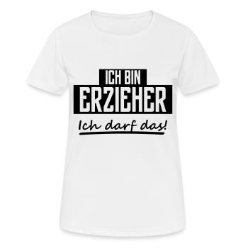 ich bin erzieher - Frauen T-Shirt atmungsaktiv - Weiß - Vorne - AI Model Female 172 dark (172cm)