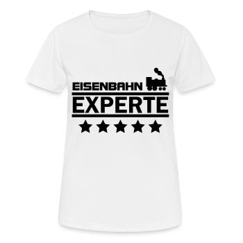 eisenbahn experte - Frauen T-Shirt atmungsaktiv - Weiß - Vorne - AI Model Female 172 dark (172cm)