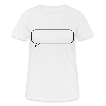 sprechblase design - Frauen T-Shirt atmungsaktiv - Weiß - Vorne - AI Model Female 172 dark (172cm)