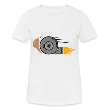Turbo Schnecke - Frauen T-Shirt atmungsaktiv - Weiß - Vorne - AI Model Female 172 dark (172cm)