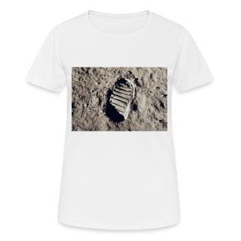 Affiche de la lune Apollo11 - T-shirt respirant Femme - blanc - Devant - AI Model Female 172 dark (172cm)
