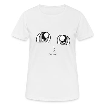 manga gesicht - Frauen T-Shirt atmungsaktiv - Weiß - Vorne - AI Model Female 172 dark (172cm)