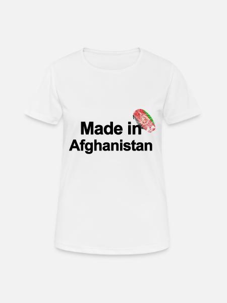 Fingerprint Made in Afghanistan poster - Women's Breathable T-Shirt - white