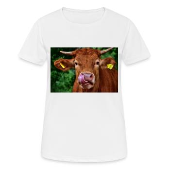 Foreuse nasale animale - T-shirt respirant Femme - blanc - Devant - AI Model Female 172 dark (172cm)
