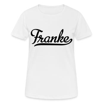Franke - Frauen T-Shirt atmungsaktiv - Weiß - Vorne - AI Model Female 172 dark (172cm)