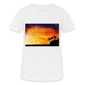 Karibik - Frauen T-Shirt atmungsaktiv - Weiß - Vorne - AI Model Female 172 dark (172cm)