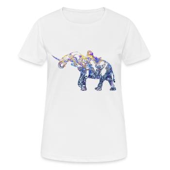 Frauen - Frauen T-Shirt atmungsaktiv - Weiß - Vorne - AI Model Female 172 dark (172cm)