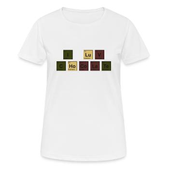 Schokolade - Frauen T-Shirt atmungsaktiv - Weiß - Vorne - AI Model Female 172 dark (172cm)
