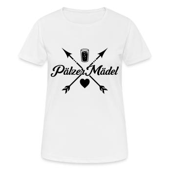 Pälzer mädel Riesling Weinfest - Frauen T-Shirt atmungsaktiv - Weiß - Vorne - AI Model Female 172 dark (172cm)