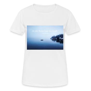 In peace lies the power. - Women's Breathable T-Shirt - white - Front - AI Model Female 172 dark (172cm)