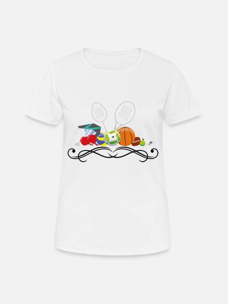 Sport - Frauen T-Shirt atmungsaktiv - Weiß