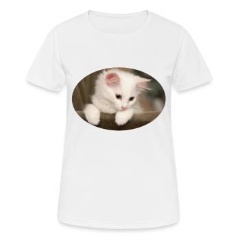 Kitten - Women's Breathable T-Shirt - white - Front - AI Model Female 172 dark (172cm)