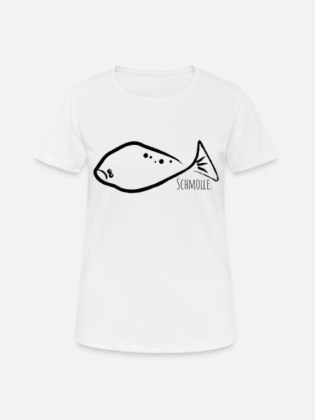 Schmolle schwarz - Frauen T-Shirt atmungsaktiv - Weiß