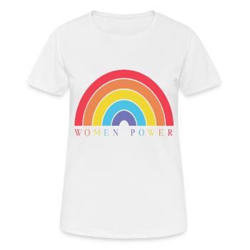 Women Power - Frauenrechte - Frauen T-Shirt atmungsaktiv - Weiß - Vorne - AI Model Female 172 dark (172cm)
