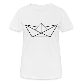 paper boat - Women's Breathable T-Shirt - white - Front - AI Model Female 172 dark (172cm)