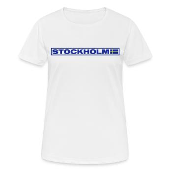 STOCKHOLM - Frauen T-Shirt atmungsaktiv - Weiß - Vorne - AI Model Female 172 dark (172cm)