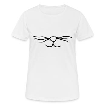 Katzen Nase - Frauen T-Shirt atmungsaktiv - Weiß - Vorne - AI Model Female 172 dark (172cm)