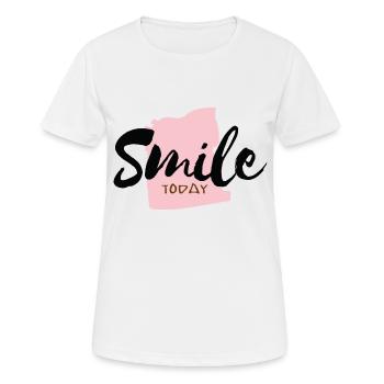 smile today - Frauen T-Shirt atmungsaktiv - Weiß - Vorne - AI Model Female 172 dark (172cm)